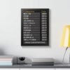 Framed Personalized Travel Departures Board Poster