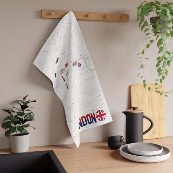 17975783724617260302_2048.jpeg Tea Towel London Map – Minimalist City Icons (Cotton or Polyester)