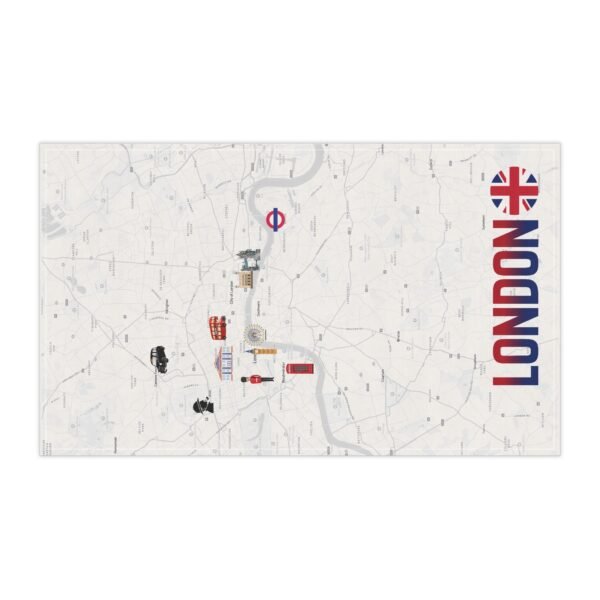17993547020072733434_2048.jpeg Tea Towel London Map – Minimalist City Icons (Cotton or Polyester)