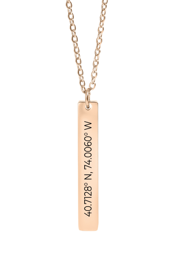 20251128001509-1f0cbef4-c998-68c0-80fd-861bb73999d1.png Engraved Bar Necklace with Custom Coordinates – Minimalist Travel Jewelry