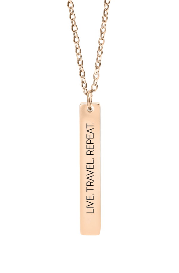 20251128011510-1f0cbf7a-f384-690a-b835-72326e93dbaa.png “Live. Travel. Repeat.” Engraved Bar Necklace – Minimalist Travel Jewelry