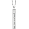 "Next Stop: Anywhere” Engraved Bar Necklace