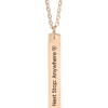 "Next Stop: Anywhere” Engraved Bar Necklace