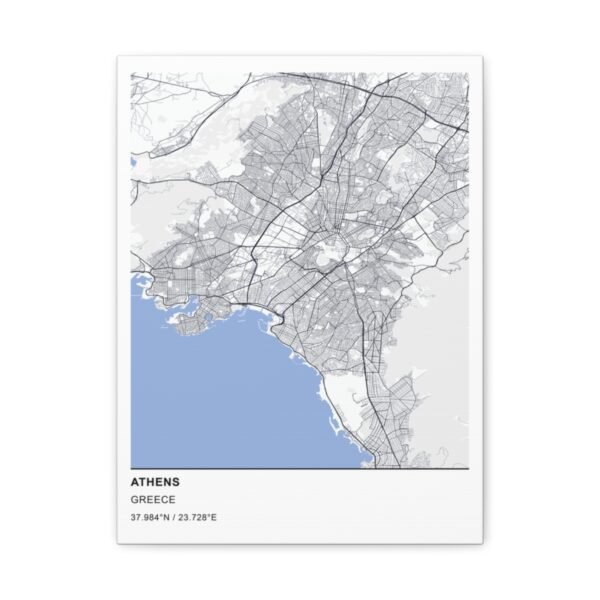athens-mockup Custom City Map Canvas Print – Personalized Wall Art for Any City – (12×16 in)